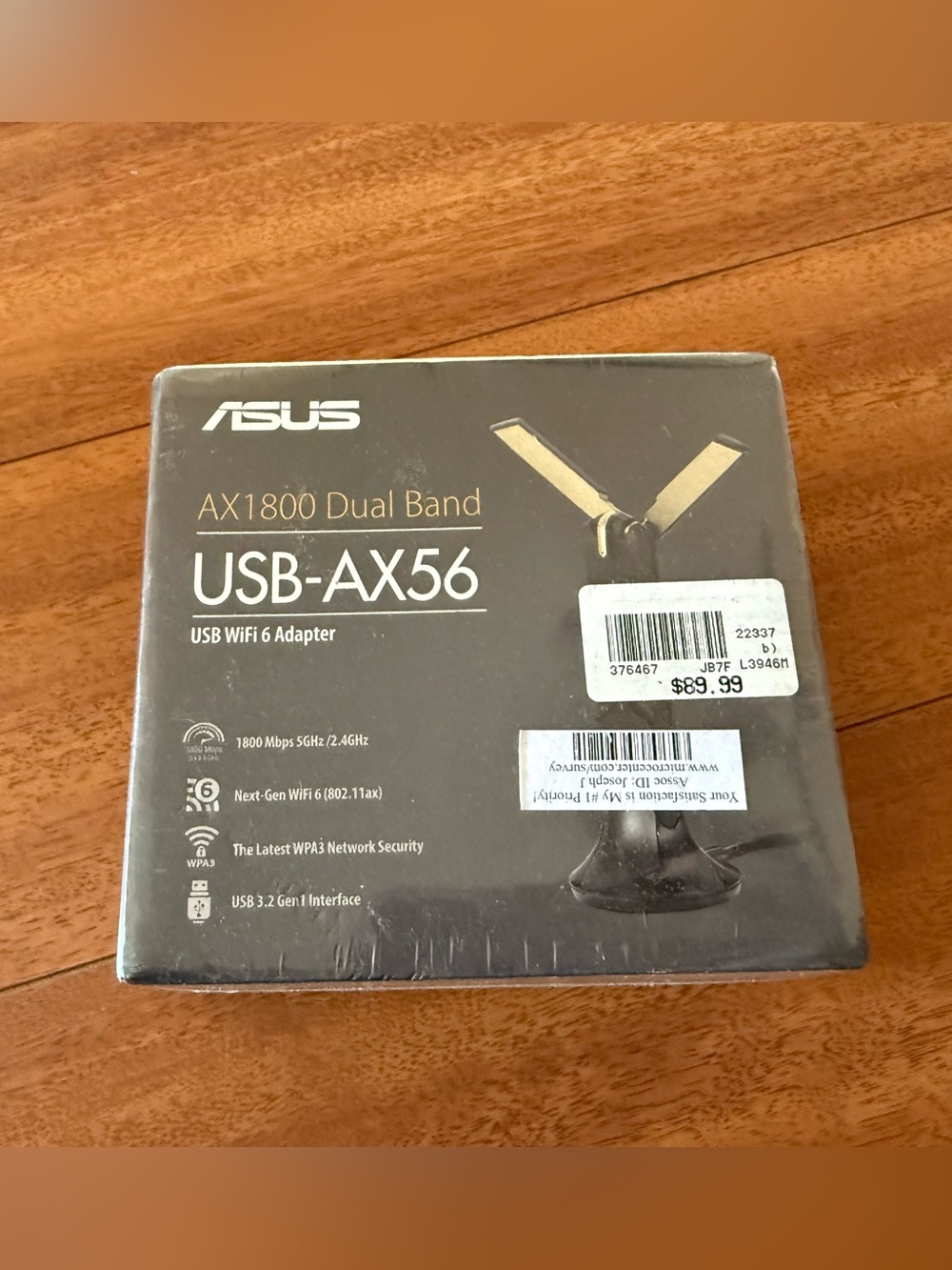 New Asus USB-AX56 AX1800 Dual-Band Wi-Fi 6 Wireless Network Adapter - Sealed Box